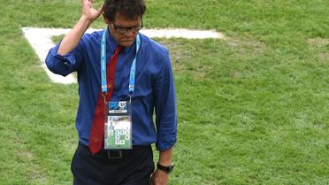 Le sélectionneur italien de la Russie Fabio Capello pendant le match du Groupe H de la Russie contre la Belgique au Maracana à Rio de Janeiro le 22 juin 2014. AFP PHOTO / YASUYOSHI CHIBA [YASUYOSHI CHIBA / AFP]