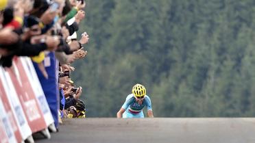 Vincenzo Nibali à l'arrivée de la 10e étape du Tour de France, le 14 juillet 2014 à La Planche des Belles Filles [Jeff Pachoud / AFP]