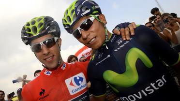 Le coureur colombien de Movistar Nairo Quintana pose avant le départ de la 2e étape de la Vuelta courue d'Algeciras à San Fernando, le 24 août 2014 [ / AFP/Archives]