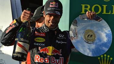 Le pilote Australien Daniel Ricciardo (Red Bull-Renault) deuxième du Grand Prix d'Australie de Formule 1 le 16 mars 2014 à Melbourne [Saeed Khan / AFP]
