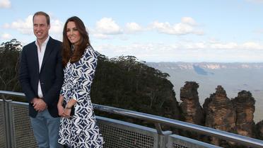 Le prince William et son épouse Kate lors de leur visite aux Montagnes bleues, en Australie, le 17 avril 2014 [Rick Rycroft / Pool/AFP/Archives]