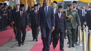 Le président américain Obama à son arrivée à Kuala Lumpur, le 26 avril 2014 [Jim Watson / AFP]
