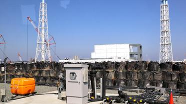 Une pompe d'aspiration des eaux souterraines implantée dans la centrale de Fukushima opérée par Tepco, le 15 avril 2014 [japan pool / Jiji/AFP]