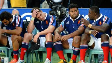 Le banc du XV de France lors du match perdu contre l'Australie, le 21 juin 2014 à Sydney  [Saeed Khan / AFP]