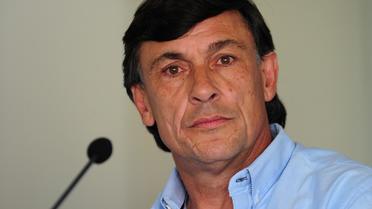 Le nouvel entraîneur de l'équipe d'Argentine de rugby Daniel Hourcade lors d'une conférence de presse le 29 octobre 2013 à Buenos Aires   [Daniel Garcia / AFP]