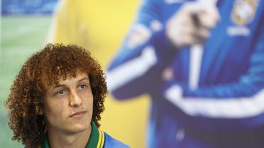 Le défenseur brésilien de Chelsea David Luiz, le 20 mai 2014 à Sao Paulo [Miguel Schincariol / AFP/Archives]
