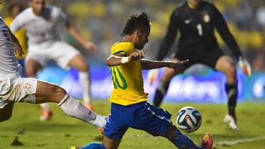 Le Brésilien Neymar lors d'un match amical contre la Serbie, le 6 juin 2014 à Sao Paulo [ / AFP/Archives]