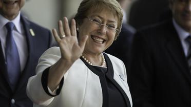 La présidente chilienne Michelle Bachelet à Brasilia le 16 juillet 2014 [Nelson Almeida / AFP/Archives]