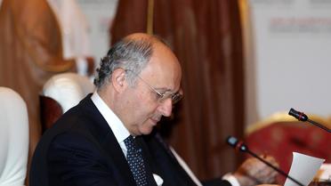 Le ministre des Affaires étrangères français, Laurent Fabius, le 22 juin 2013 lors d'une réunion des "Amis de la Syrie" à Doha [ / AFP]