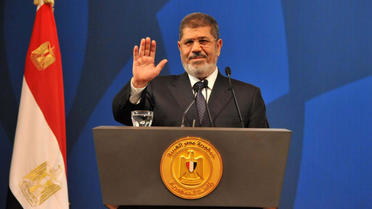 Le président égyptien Mohamed Morsi, le 3 juillet 2013 au Caire   [- / Egyptian Presidency/AFP]