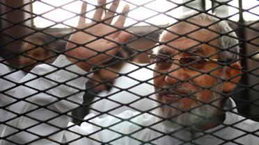 Le guide suprême des Frères musulmans égyptiens, Mohamed Badie, durant son procès au Caire le 3 février 2014 [Ahmed Gamil / AFP/Archives]