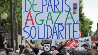 Manifestation de soutien aux Palestiniens de Gaza le 23 juillet 2014 à Paris [Stéphane de Sakutin / AFP]