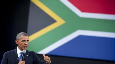 Le président américain Barack Obama, le 29 juin 2013 répond à des questions à l'université de Johannesburg [Saul Loeb / AFP]