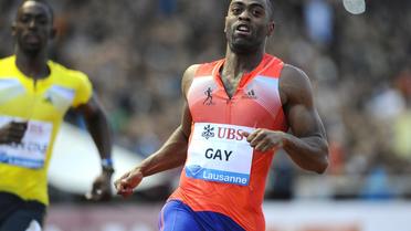 Le sprinteur américain Tyson Gay lors du meeting de Lausanne, le 4 juillet 2013 [Alain Grosclaude / AFP/Archives]