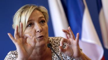 La présidente du Front national, Marine Le Pen, en conférence de presse le 10 juillet 2013 à Paris [Kenzo Tribouillard / AFP/Archives]