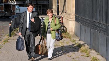 L'ex-comptable des Bettencourt Claire Thibout, et son avocat Antoine Gillot, le 14 septembre 2011 à Bordeaux [Pierre Andrieu / AFP/Archives]