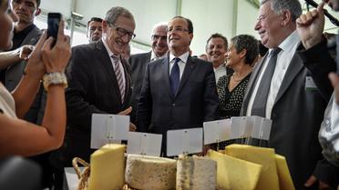 François Hollande visite le 22e sommet de l'élevage à Cournon-d'Auvergne, le 2 octobre 2013 [ / Pool/AFP]