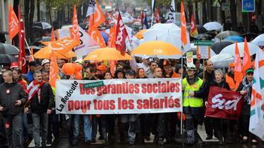Manifestation de salariés de La Redoute le 7 novembre 2013 à Lille pour la défense de l'emploi [Denis Charlet / AFP/Archives]