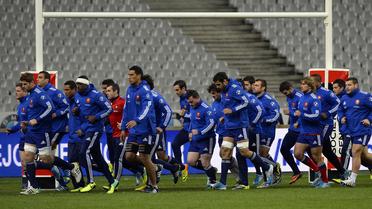 Les joueurs français à l'entraînement, le 22 novembre 2013 au Stade de France [Lionel Bonaventure / AFP]