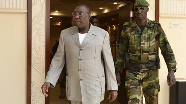 Le président centrafricain Michel Djotodia à Bangui le 24 décembre 2013 [Miguel Medina / AFP/Archives]