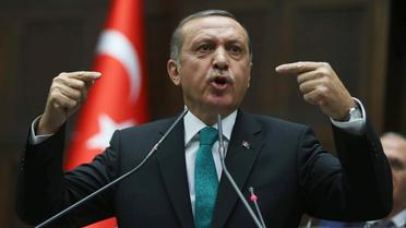 Le Premier ministre turc Recep Tayyip Erdogan, s'exprime devant le Parlement, à Ankara, le 14 janvier 2014 [Adem Altan / AFP/Archives]