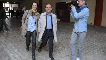 Robert Ménard avec sa femme, à Béziers le 30 mars 2014 [Sylvain Thomas / AFP]