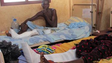 Blessé sur son lit d'hôpital à Bangui, le 30 mars 2014 [Pacome Pabamdji / AFP/Archives]