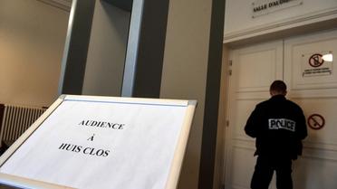 L'entrée du tribunal où  Philippe Tolila, dit "l'Araignée" est jugé à huis clos le 3 avril 2014 à Colmar [Sebastien Bozon / AFP]