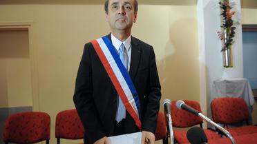 Le maire de Béziers, Robert Ménard, le 4 avril 2014 lors de son premier conseil municipal [Sylvain Thomas / AFP/Archives]