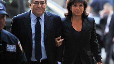 Dominique Strauss-Kahn et Anne Sinclair le 6 juin 2011 à leur arrivée au tribunal de New York [Stan Honda / AFP/Archives]