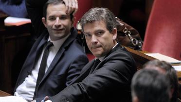 Benoît Hamon et Arnaud Montebourg le 17 juin 2014 à l'Assemblée nationale à Paris [Dominique Faget / AFP/Archives]