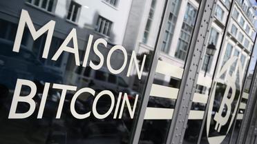 L'entrée de la maison du Bitcoin, le 20 juin 2014 à Paris. Ouverte fin mai, elle a vocation de promouvoir cette monnaie virtuelle auprès du grand public [Stephane de Sakutin / AFP]