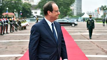 Le président François Hollande au palais présidentiel d'Abidjan, le 17 juillet 2014, au premier jour de sa tournée africaine  [Issoud Sanogo  / AFP]