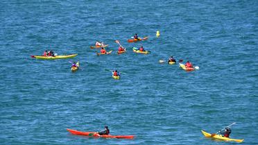 Le budget loisirs des Français devrait reculer de 8% en 2014 selon un sondage: ici une école de kayaks près de Saint Malo le 18 aout 2014
 [Miguel Medina / AFP/Archives]