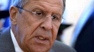 Le ministre russe des Affaires étrangères, Sergueï Lavrov, le 19 août 2014 à Moscou [Alexander Nemenov / AFP/Archives]