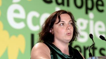La secrétaire nationale d'Europe-Ecologie-Les-Verts (EELV) Emmanuelle Cosse, le 23 août 2014 à Pessac [Jean-Pierre Muller / AFP]