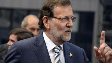 Le Premier ministre espagnol Mariano Rajoy à Bruxelles, le 30 août 2014 [Thierry Charlier / AFP]
