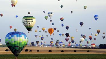 Montgolfières le 27 juillet 2013 à l'occasion de la 13e édition du "Lorraine Mondial Air Balloons" à Chambley-Bussières [Alexandre Marchi / Pool/AFP]