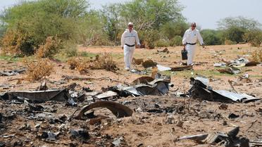 Les enquêteurs le 29 juillet 2014 sur le site de l'accident de l'avion d'air Algérie qui s'est écrasé le 24 juillet au Mali, faisant 116 morts [Sia Kambou / AFP/Archives]