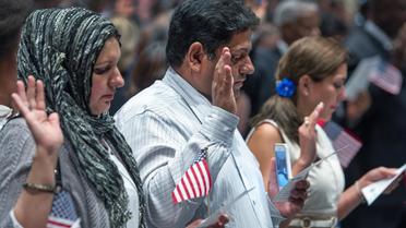 Cérémonie de naturalisation à Fairfax, en Virginie, le 13 août 2013 [Paul J. Richards / AFP]