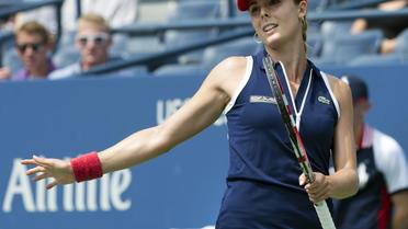 La Française Alizé Cornet contre Victoria Azarenka à l'US Open le 31 août 2013 à New York [Don Emmert / AFP]