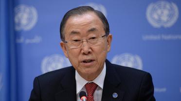 Le secrétaire général de l'ONU, Ban Ki-Moon, le 16 décembre 2013 à New York [Stan Honda / AFP/Archives]