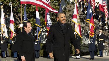 François Hollande lors d'une cérémonie à la Maison Blanche, le 11 février 2014 à Washington [Alain Jocard / AFP]