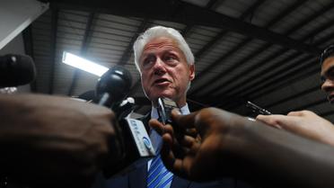 L'ancien président américain Bill Clinton à Port au Prince à Haitï le 18 février 2014 [Hector Retamal / AFP/Archives]