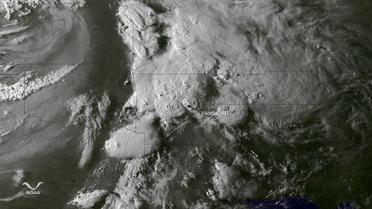 Photo satellite de la tornade le 27 avril 2014 passant entre Mayflower et Vilonia aux Etats-Unis [- / NOAA/AFP]