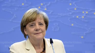 La chancelière Angela Merkel, à Bruxelles le 27 mai 2014 [Thierry Charlier / AFP]