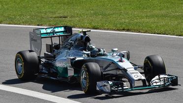 Le pilote allemand Nico Rosberg (Mercedes) a décroché la pole position lors de la séance de qualifications du Grand Prix du Canada, sur le circuit Gilles-Villeneuve à Montréal, le 7 juin 2014 [Nicholas Kamm / AFP]