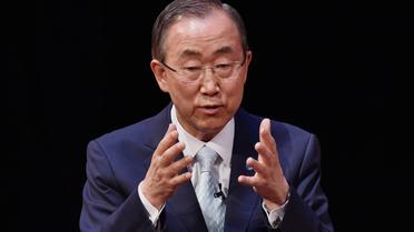 Le secrétaire général de l'ONU Ban Ki-moon, à New York, le 20 juin 2014 [Stan Honda / AFP/Archives]