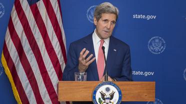 Le secrétaire d'Etat américain John Kerry le 1er août 2014 à New Delhi [Lucas Jackson / Pool/AFP]