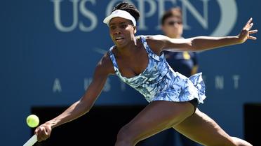 Venus Williams face à Kimiko Date-Krumm pour le 1r tour de l'US Open le 25 août à New York [Don Emmert / AFP]